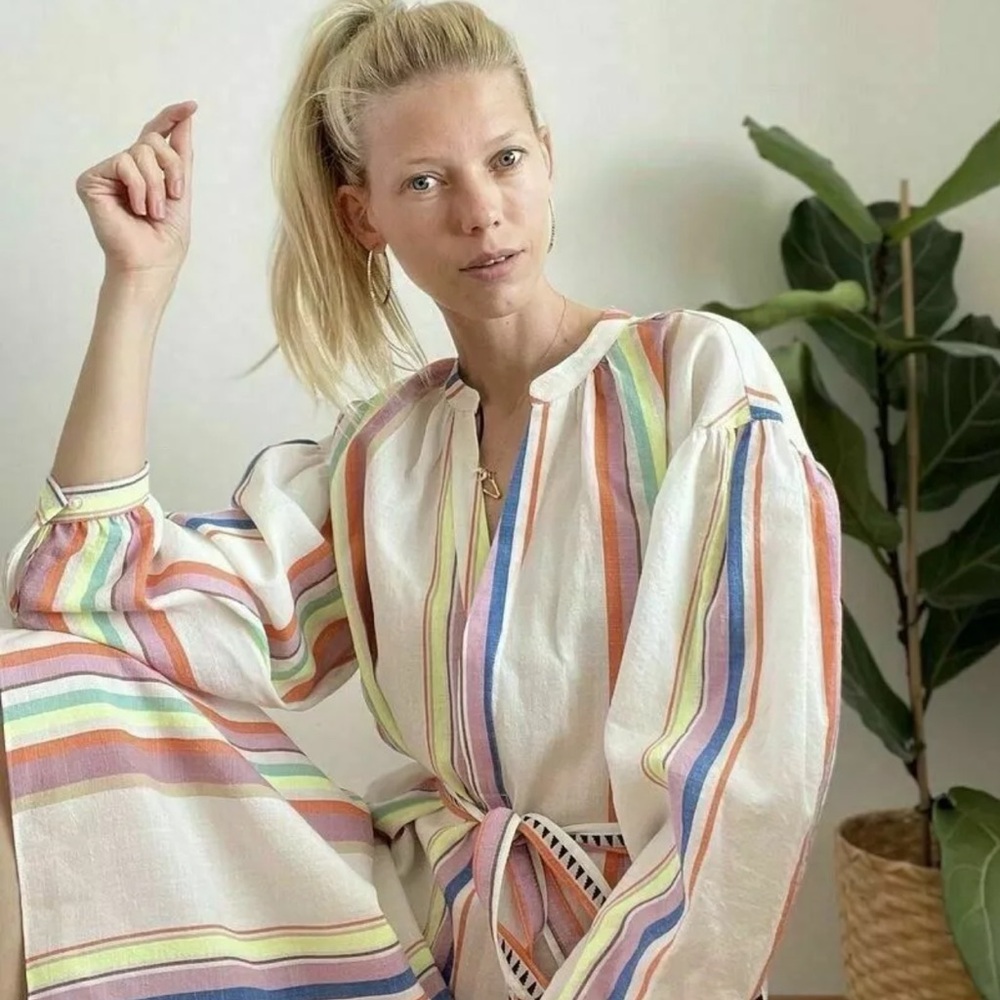 H&M × Lemlem Kaftan Dress Colorful - Picture 1 of 13